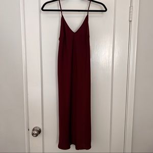 A New Day Slip Dress in Burgundy